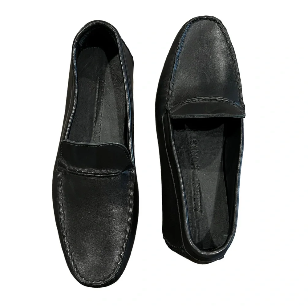 Allen Edmonds Super Sport Black Leather Slip-On Loafers Men's 7.5 NWOB Comfort